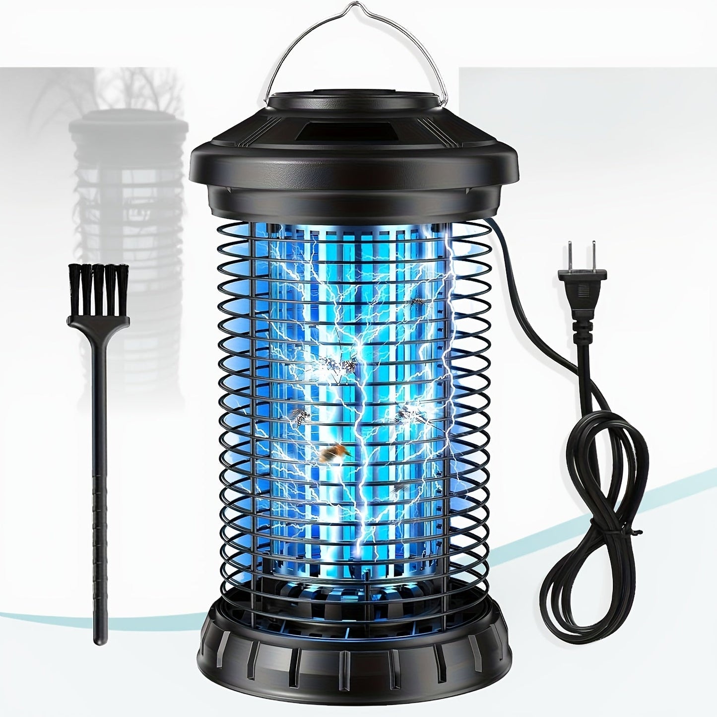 Portable Bug Zapper 4200V – Electric Mosquito Killer & Indoor Fly Trap, UV Insect Zapper for Home, Bedroom, Kitchen, Backyard & Camping, Chemical-Free Bug Repellent Mosquito Trap – Black