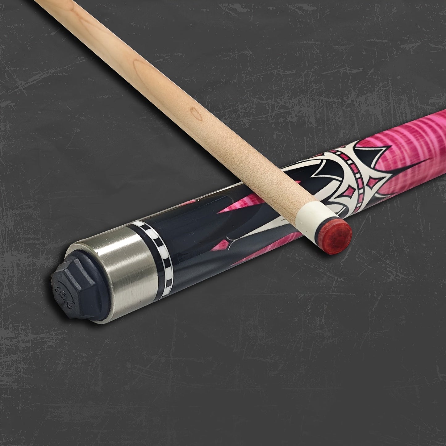 2-Piece Carbon Fiber Billiard Cue – Unisex Pool & Snooker Cue Stick, Low Deflection, Pink or Blue – Perfect Gift for Dad, Husband & Snooker Enthusiasts, Christmas & Holiday Gift