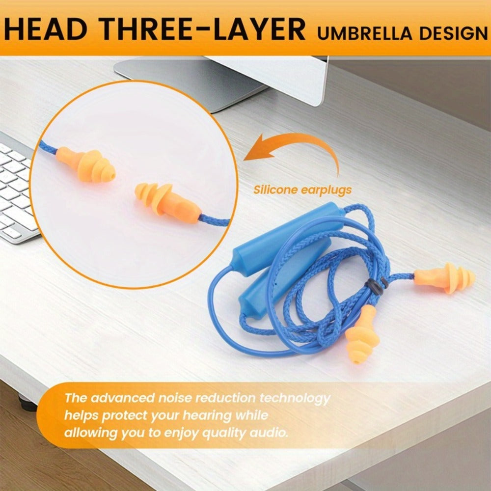 Noise Cancelling Bluetooth Earbuds Hearing Protection for Work – Wireless In-Ear Headset for Construction Site, Production Line and Noisy Environments, Chemical Fiber Silicone Comfortable Fit