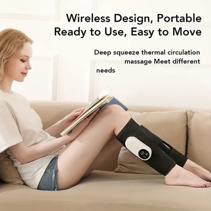 Air Compression Leg Massager – Cordless Calf & Foot Massager with 3 Intensity Levels for Legs, Thighs, Knees & Feet | Circulation Booster, Holiday Gift for Women & Men
