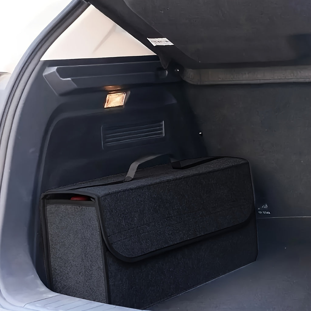 1pc Foldable Storage Box, Dual-Use Soft Storage Container for Car and Home, Lightweight Trunk Organizer