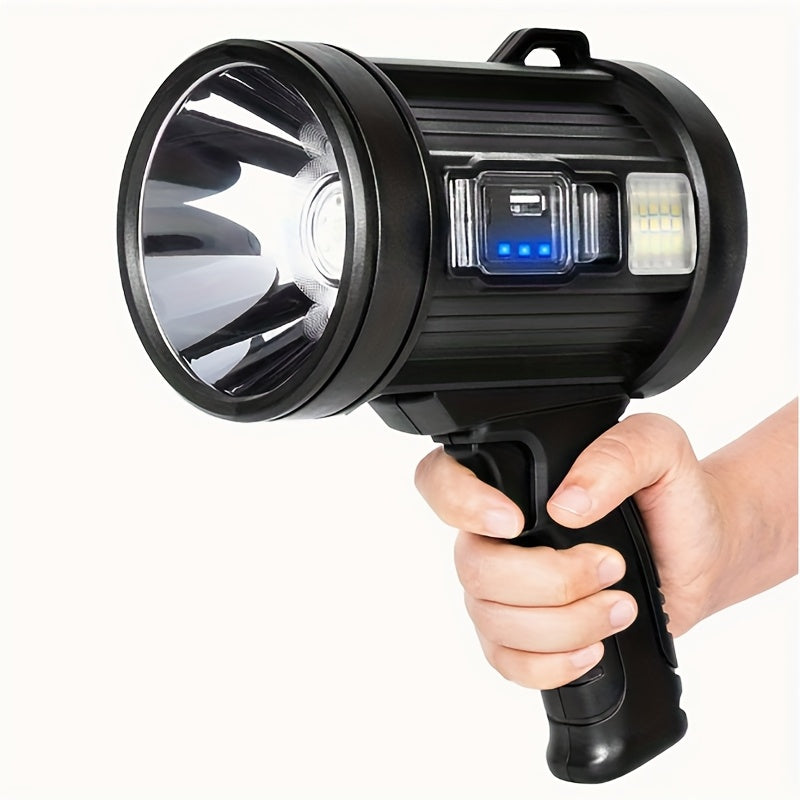 Waterproof LED Flashlight 6 Modes 3 Color Filters Solar USB Rechargeable IPX4 Torch for Hunting Camping Boating Hiking Emergency