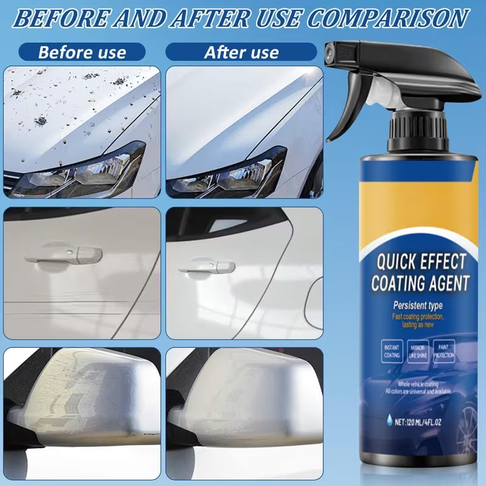 3-In-1 Nano Coating Spray Designed for Vehicles - Car Coating Liquid for Waterproof Gloss, Scratch Removal And Long-Lasting Protection, Easy Spray-On Formula, Enhance Car Protection And Repair, Creating a Durable Protective Layer (6pcs)