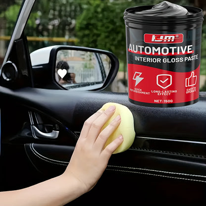 150G KJM Automotive Plastic Restorer And Whitening Cream - All-In-One Dashboard, Tire And Seat Restorer, Polish for Car Interior Gloss And Upholstery Care, Dashboard Shine Enhancer | Auto Interior Makeover | Long-Lasting Protection