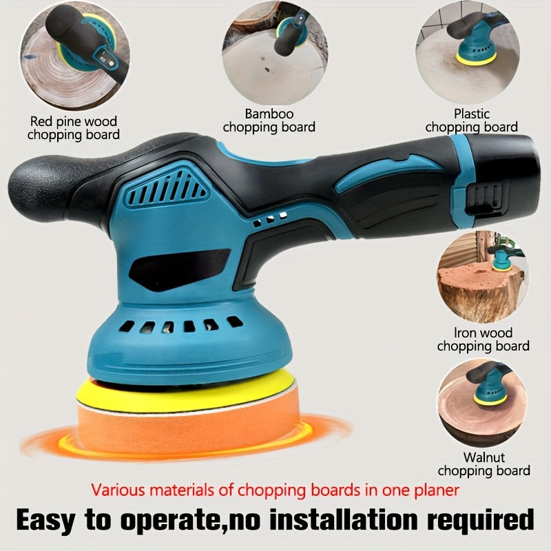 Wireless Car Buffer Polishing Machine | 8-Speed With Up To 5000 Rpm, 6-Inch Touch Screen Buffer, Equipped With Rechargeable Lithium Battery And Charger, For Car Detailing And Scratch Removal