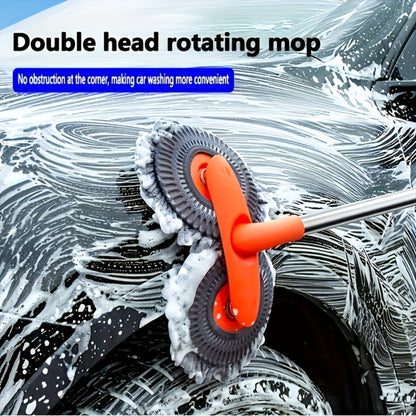 Car Wash Mop with Adjustable Handle – Microfiber Cleaning Brush for Cars & Trucks, Scratch-Free Detailing Tool