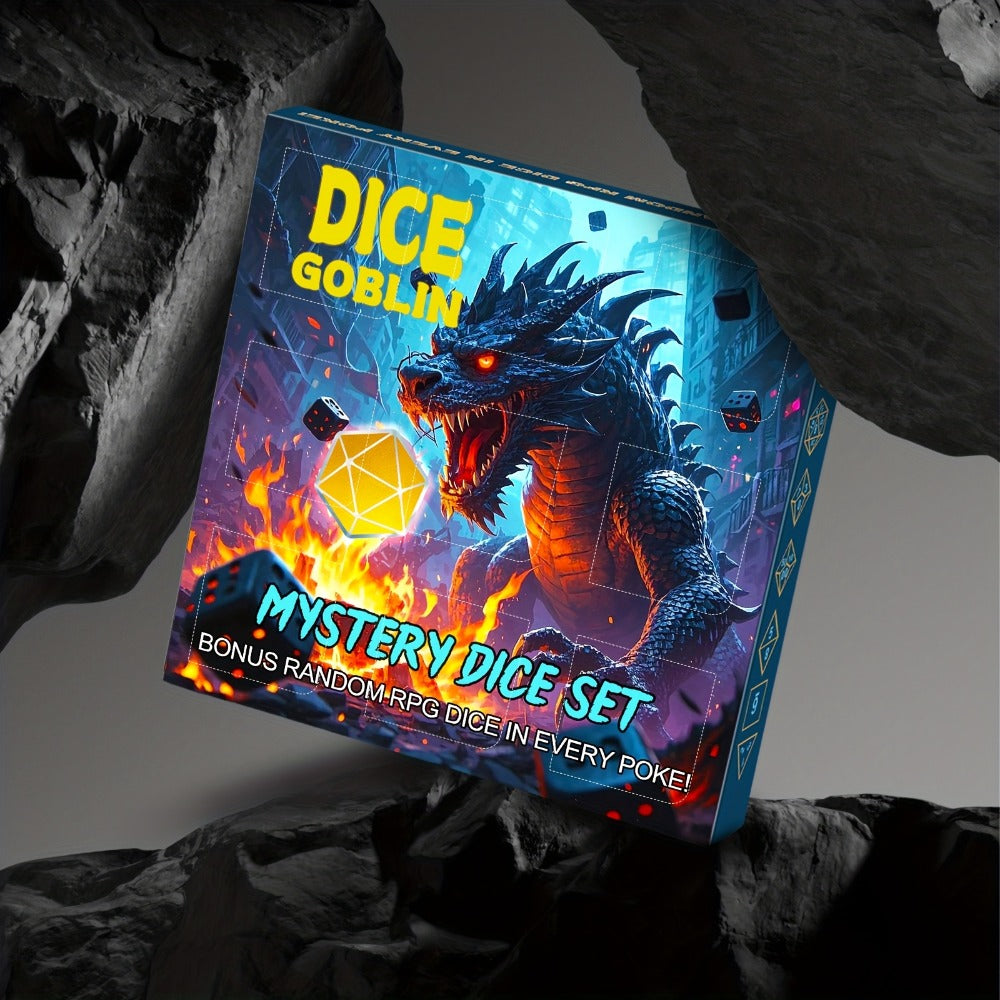Mystery Box DnD Dice Set 72pcs Blind Box 9 Sets Random Polyhedral Dice with Pouches – D4 D6 D8 D10 D12 D20 Surprise Gift for D&D RPG Tabletop Gamers
