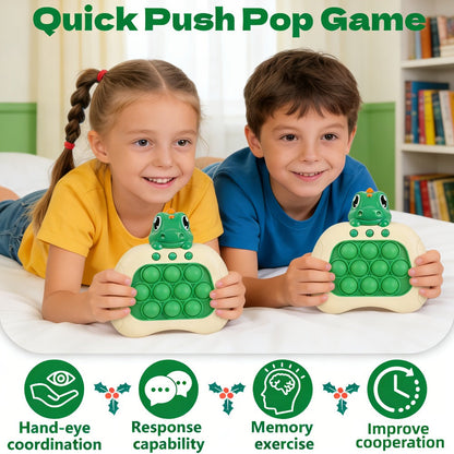 Santa Claus Pop Up Brain Game Toy for Kids – Interactive Click Music Memory Training Toy to Boost Focus Logic Animal Shaped Christmas Gift for Boys Girls