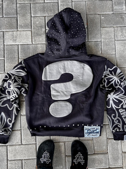 Unisex Relaxed Graphic Zip-Up Hoodie