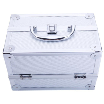 Aluminum Makeup Train Case with Wheels Large Capacity Lockable Cosmetic Trolley Organizer Adjustable Dividers Retractable Handle for Makeup Artists Salon Travel Black Silver Pink Beauty Gift