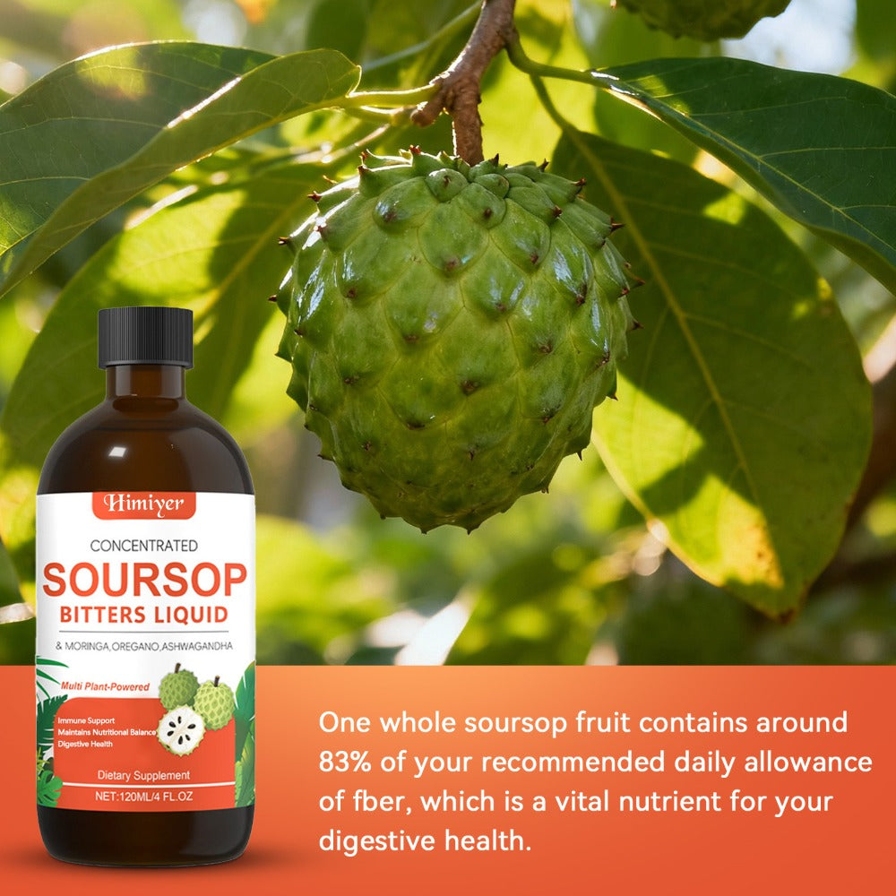 Soursop Bitters Liquid Herbal Supplement – Gut Health Support with Moringa, Oregano & Ashwagandha | Sugar-Free Vegan Formula for Sensitive Stomachs & Vitality | ShopVora UK