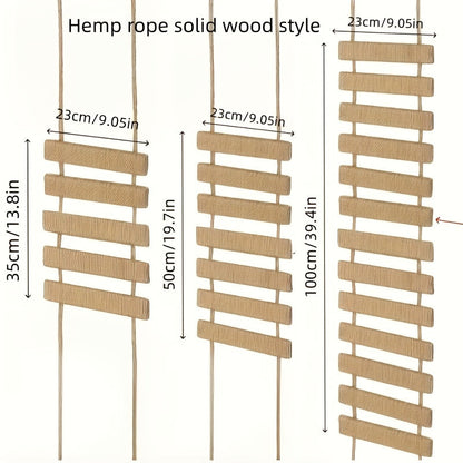Cat Scratching Post Sisal Hemp Rope Replacement Column for Cat Tree Climbing Frame Indoor Cat Ladder, Multiple Lengths 13.78" 19.69" 39.37" Solid Wood & Hemp Rope Options, Durable Cat Scratcher Pole