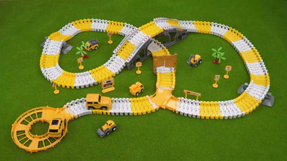 236-Piece STEM Race Track Car Toy Set for Kids Ages 3+ | Track Splicing & Racing, Engineering Construction Style | Preschool Education Gift for Boys Girls