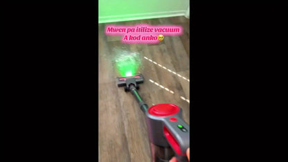 Vertical Vacuum Cleaner 55-70Kpa 3-Speed Adjustment with LED Floor Brush & Detachable Battery - 45 Min Runtime, Lightweight Handheld for Pet Hair, Carpet & Hard Floors, 7 Colors Available