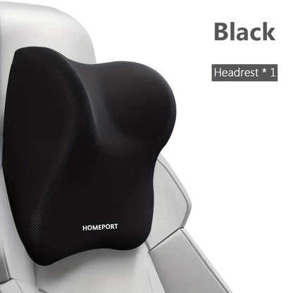 Car Headrest Neck Pillow 100% Memory Foam Ergonomic Support – Breathable Removable Washable Cover Adjustable Buckle for Driver Passenger Seat – Light Gray / Dark Gray / Black / Orange