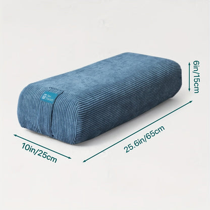 Yoga Bolster Pillow – Long Supportive Cushion for Restorative Yoga & Floor Sitting, Carry Handle & Machine Washable Cover for Meditation & Relaxation