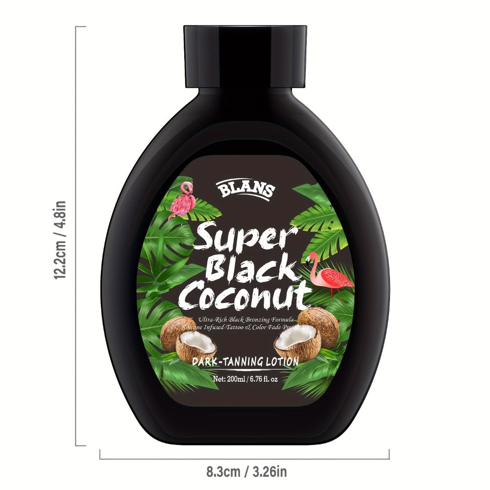 Sunless Tanning Cream with Coconut Natural Glow Bronzing Lotion Alcohol-Free BPA-Free for All Skin Types Medium Skin Tone Daily Self Tanner Body Skin Care Unisex 200ml 6.76oz