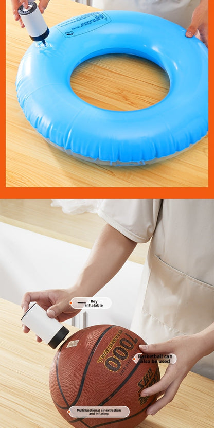Cordless Vacuum Pump with Multiple Accessories – Portable Food Vacuum Sealer & Dehumidifier for Food Preservation, Crisper Containers, Travel Space Saving & Outdoor Storage