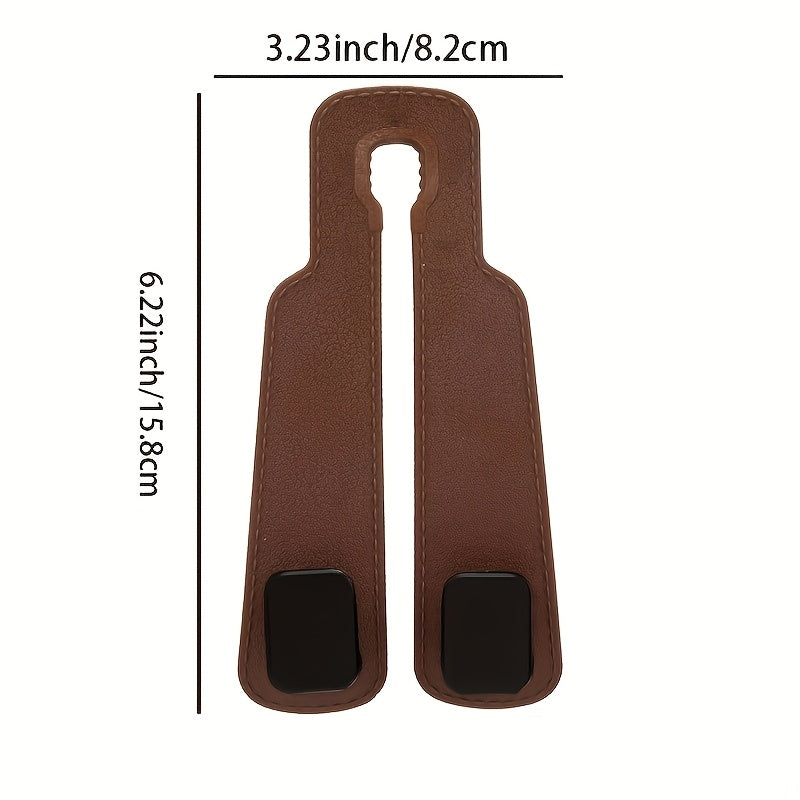 2-Hook Car Seat Back Hook Cover, Hidden Design, Double Hooks, Multi-Functional, Universal, Suitable for All Car Models