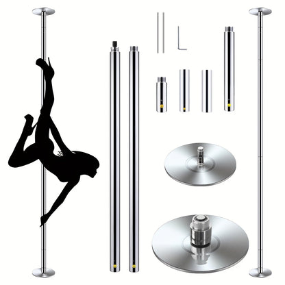 Professional Dance Pole 45mm – Spinning & Static Modes, Height Adjustable, Portable for Home Studio Club
