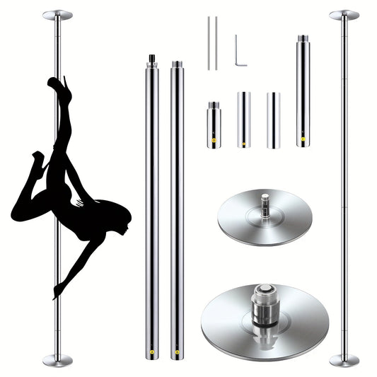 Professional Dance Pole 45mm – Spinning & Static Modes, Height Adjustable, Portable for Home Studio Club