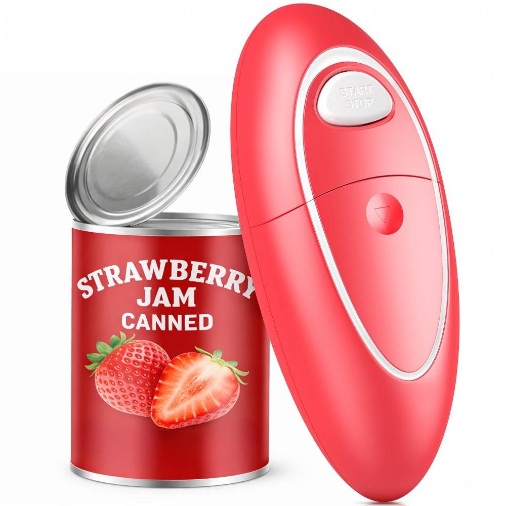 Automatic Can Opener Hands-Free | Electric Battery-Powered One-Touch Can Opener for All Can Sizes, Safe Smooth Edge, Food-Safe Portable Kitchen Tool – No Sharp Edges, Easy to Use, Multiple Colors