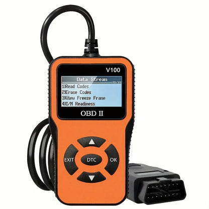 OBD2 Scanner V100 USB Powered - Engine Fault Code Reader & Diagnostic Tool for All 1996+ Vehicles | No Battery Required, Up to 36V