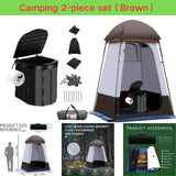 Folding Toilet + Elevated Handheld Tent