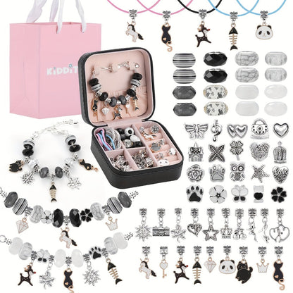 Bracelet Making Kit for Girls & Women – DIY Unicorn Mermaid Jewelry Craft Set with Portable Jewelry Box, Handmade Beaded Bracelet, Birthday Christmas Valentine's Day Graduation Gift