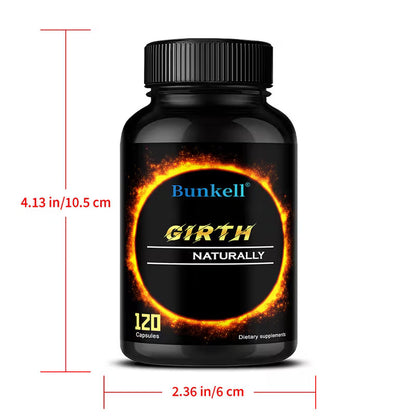 Ashwagandha Zinc Men's Girth & Vitality Supplement – 120 Capsules with Ashwagandha Root Extract, Zinc & Sodium for Daily Male Wellness, Stamina, and Performance Support