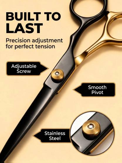 Hair Cutting Scissors Kit 13 Piece - Professional Barber Shears Set with Thinning Shears, Blending Scissors & Accessories, Complete Salon Home Haircut Kit for Men & Women All Hair Types