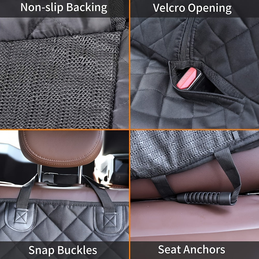 Back Seat Cover, Split Bench for Cars, Trucks, Suvs, Easy Cleanup Car Seat Protector, Compatible for Armrest, Washable, Non-Slip Rear Seat Cover