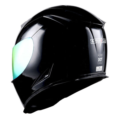 Motorcycle Full Face Helmet with Tinted Shield & Spare Clear Shield Quick Release Buckle Lightweight Aerodynamic Removable Washable Interior, Multiple Colors S M L XL