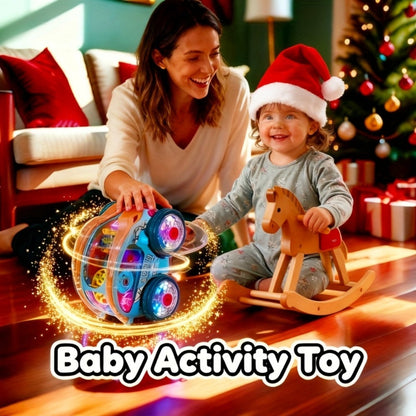 Automatic Dump Truck Toy Car with Colorful LED Lights & Music – Auto Rolling Construction Vehicle Toy for Toddlers Kids Ages 2+, Fun Light-Up Truck Sound Effects, Best Birthday Christmas Gift