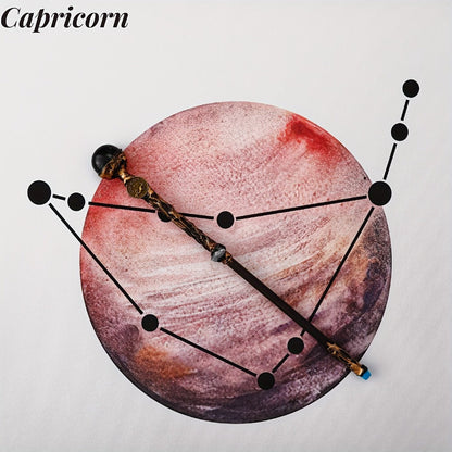 Zodiac Crystal Magic Wand with Gift Box – Handmade Astrology Wand All 12 Signs Aries Taurus Gemini Cancer Leo Virgo Libra Scorpio Sagittarius Capricorn Aquarius Pisces Cosplay Party Decor Birthday Gift