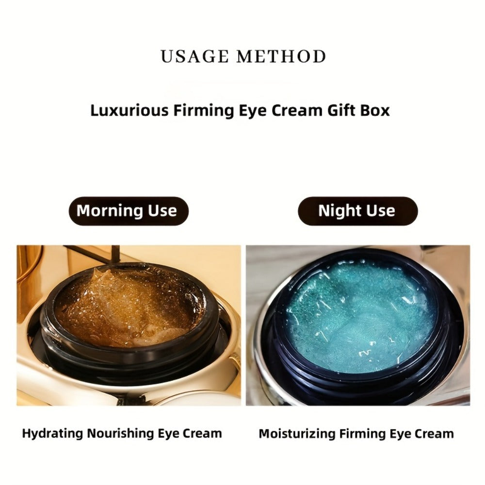 Caffeine Eye Cream Day & Night Set with Peptide, Hyaluronic Acid & Niacinamide – Firms, Brightens & Reduces Dark Circles, Puffiness & Fine Lines | Anti-Aging Eye Essence for Women & Men, All Skin Types