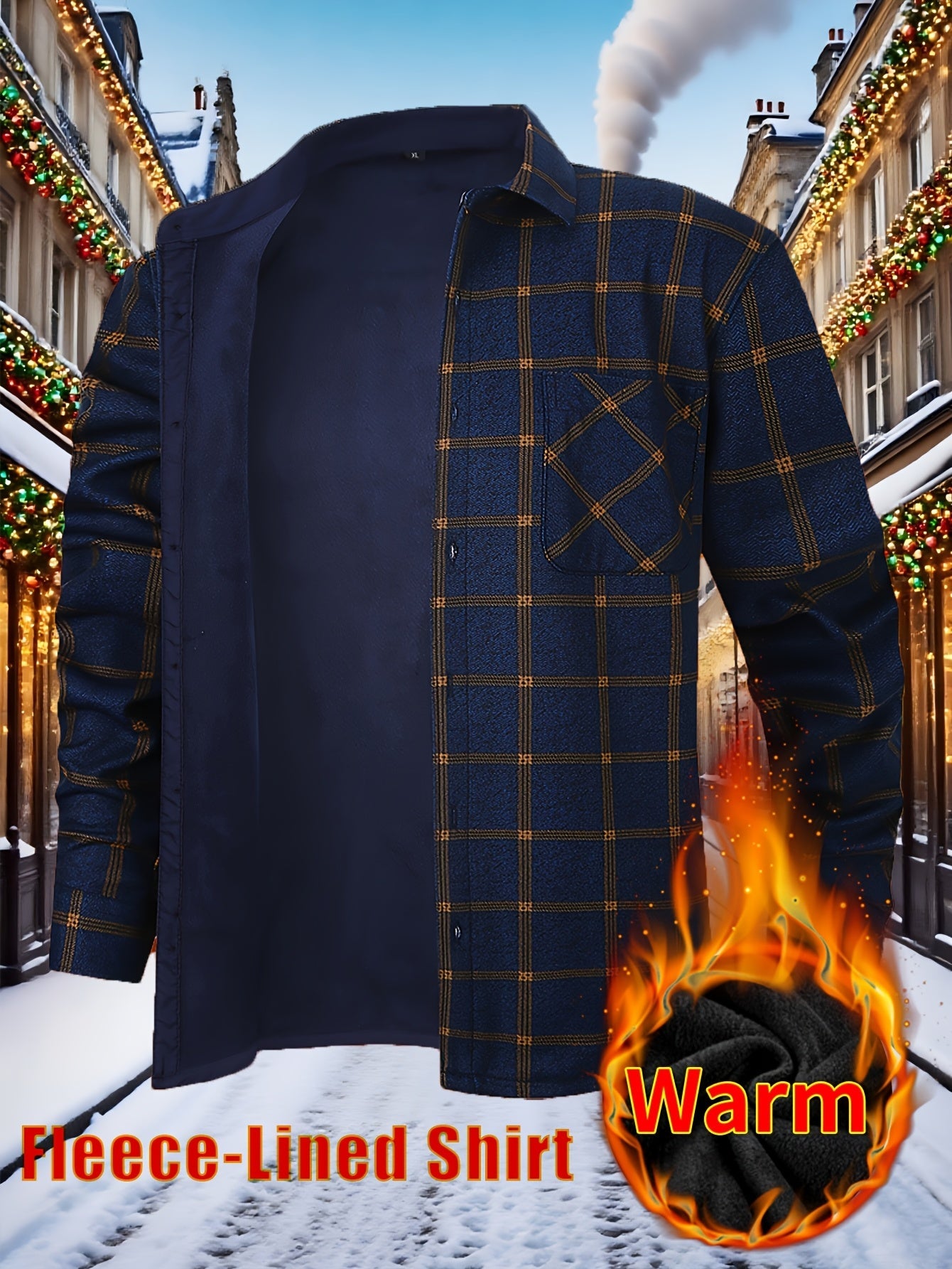 Men's Plaid Long Sleeve Flannel Shirt - Wrinkle Resistant