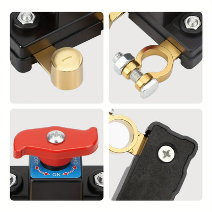 2 Rotating Battery Isolator Switches, Durable And Sturdy, Suitable for 12V And 24V Battery Systems, No Tools Required, Suitable for Vehicles, Trucks, And Boats