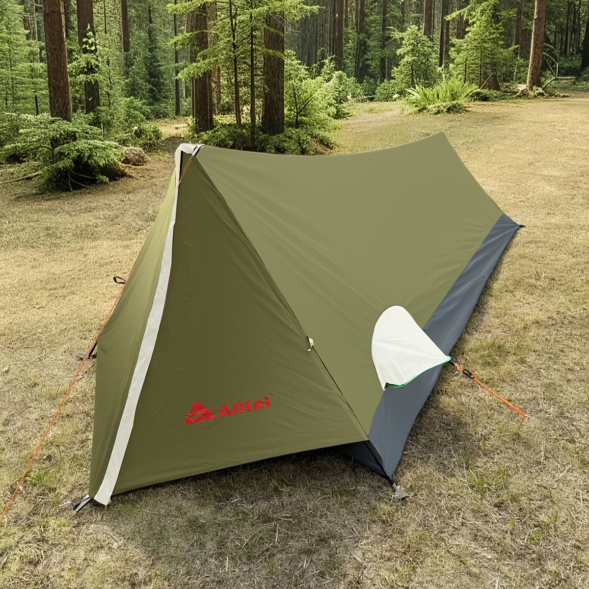 Lightweight Backpacking Tent 1-2 Person - Easy Setup Camping Tent with Mosquito Net, Zipper Door, UV Sun Protection, Waterproof Emergency Shelter for Solo Hiking Cycling Outdoor Adventure