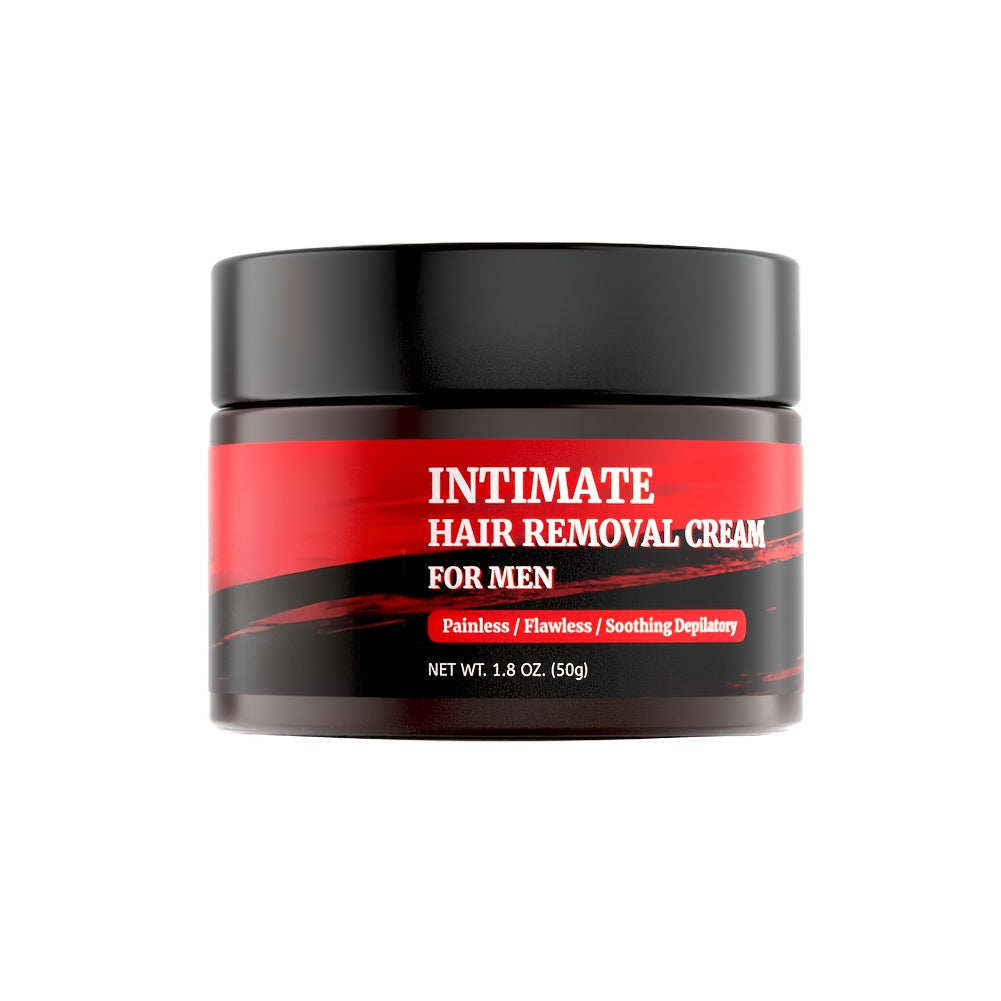 Intimate Area Hair Removal Cream for Men with Plant-Based Squalane Fast-Acting Painless Depilatory for Groin Chest Back Body Sensitive Skin 50g 1-5 Pack Razor-Free Smooth Skin