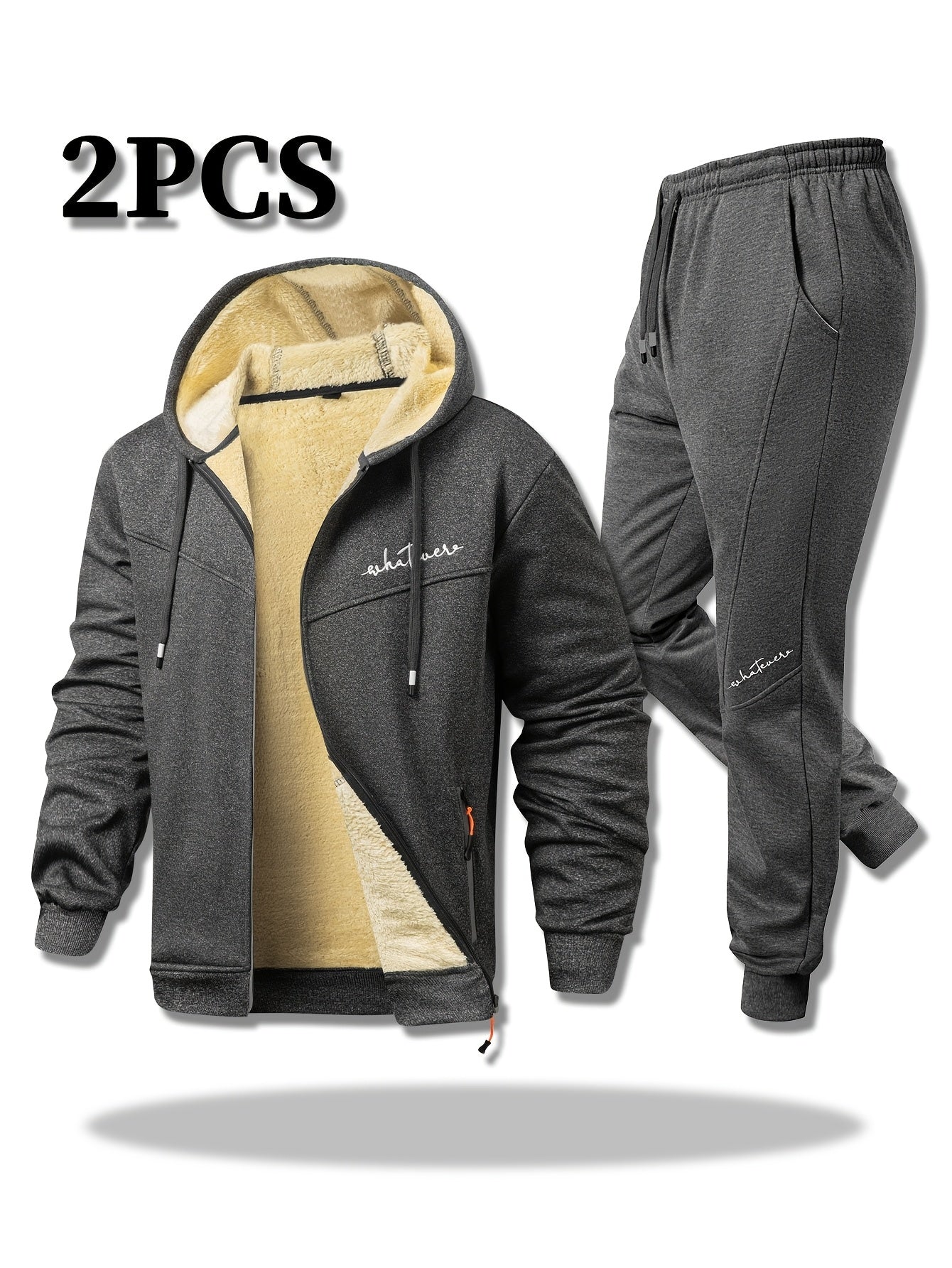 Men's Matching Outfit Set - Zip-Up Style Style 86641125