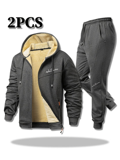 Men's Matching Outfit Set - Zip-Up Style Style 86641125