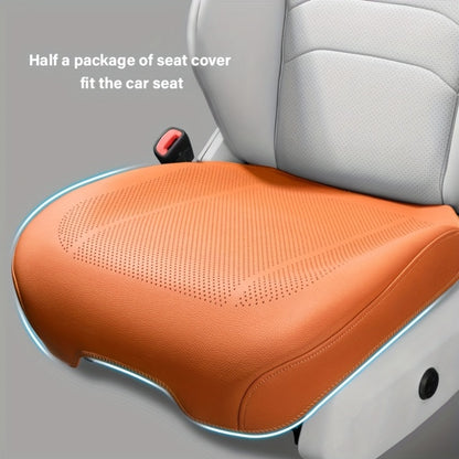 Nappa Leather Car Seat Cushion Full Surround – Non-Slip Breathable All-Season Seat Pad, Front & Rear Universal Fit for Cars SUVs, Luxury Interior Seat Cover