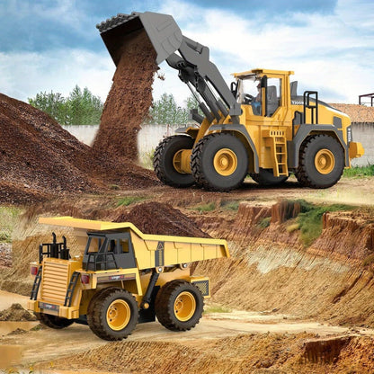RC Wheel Loader Toy 1:20 Scale 2.4GHz 9-Channel Remote Control Construction Truck with Realistic Lights & Sounds – Building Vehicle Toy for Kids Boys Ages 6+ | Best Birthday Christmas Gift