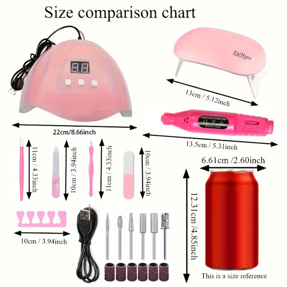 Smart UV LED Gel Nail Lamp with Auto Sensor & LED Countdown Display | Professional Fast Curing Dryer for All Gel Polishes Fingernails Toenails | Salon & Home DIY Manicure Gift for Women