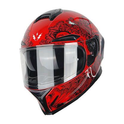 Full Face Motorcycle Helmet DOT Approved – Dual Visor Anti-Fog Pinlock Shield, Street Bike Adult Helmet with Sun Inner Shield, Aerodynamic Thermoplastic Shell, S/M/L/XL