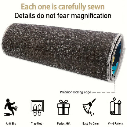 Car Floor Mats Set of 4 Halloween Theme – Universal Front & Rear All-Weather Floor Mats for Cars, SUVs & Trucks, Durable Polyester Interior Protection with Scarlet Killer Breeze Design
