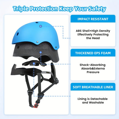 Kids Bike Helmet Adjustable XXS Toddler – ABS+EPS Unisex Sports Helmet with Removable Liner, 11 Vents, Matte Finish, Head 18.89"-21.65" | Blue & Pink | Birthday Christmas Gift
