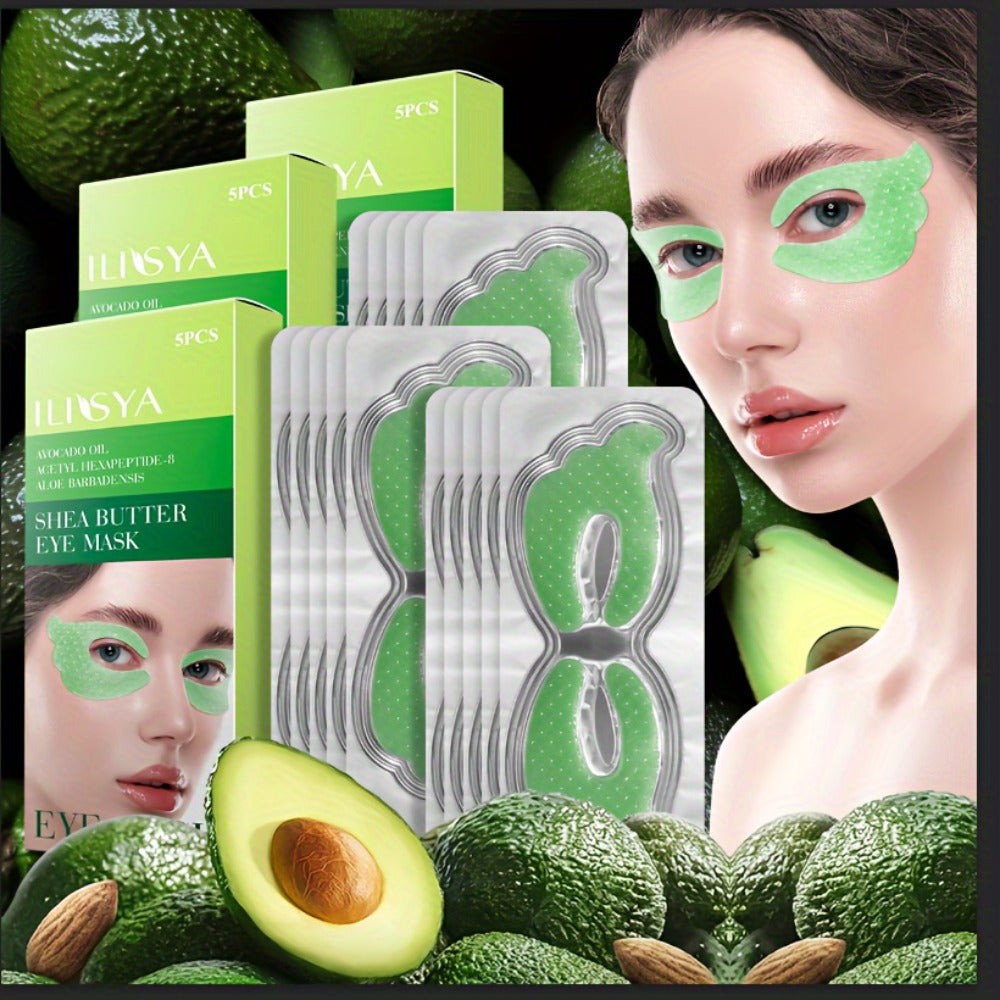 Collagen Eye Mask with Shea Butter & Avocado Oil - Hydrating Under Eye Patches for Dark Circles, Puffiness & Fine Lines, Deep Firming Eye Care 3 Boxes