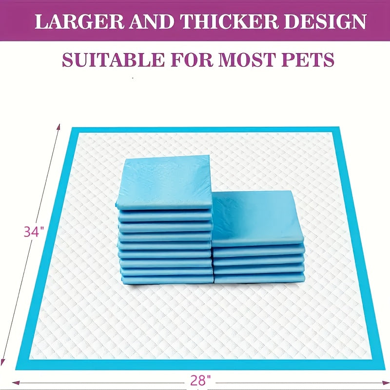 Disposable Dog Pee Pads XXXL Oversized – 6-Layer Waterproof & Odor-Resistant Training Pads for Small & Large Dogs, Puppies & Senior Dogs | 80-Count 23x23" or 100-Count 34x28" Upgraded Options